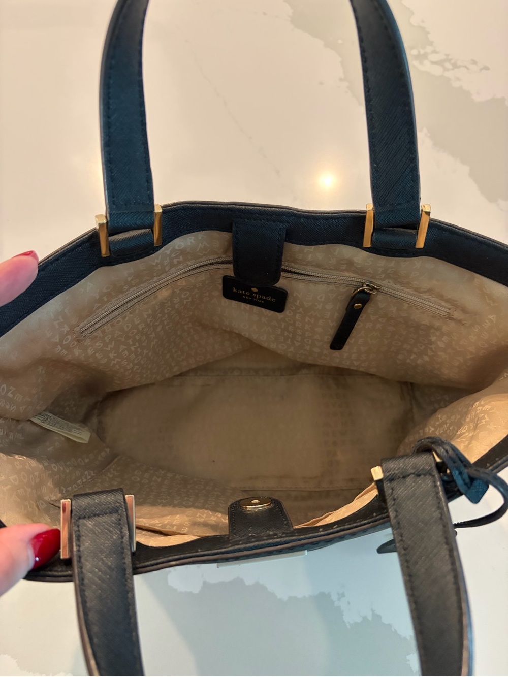 kate spade Black Saffiano Leather Tote - Picture 5 of 13